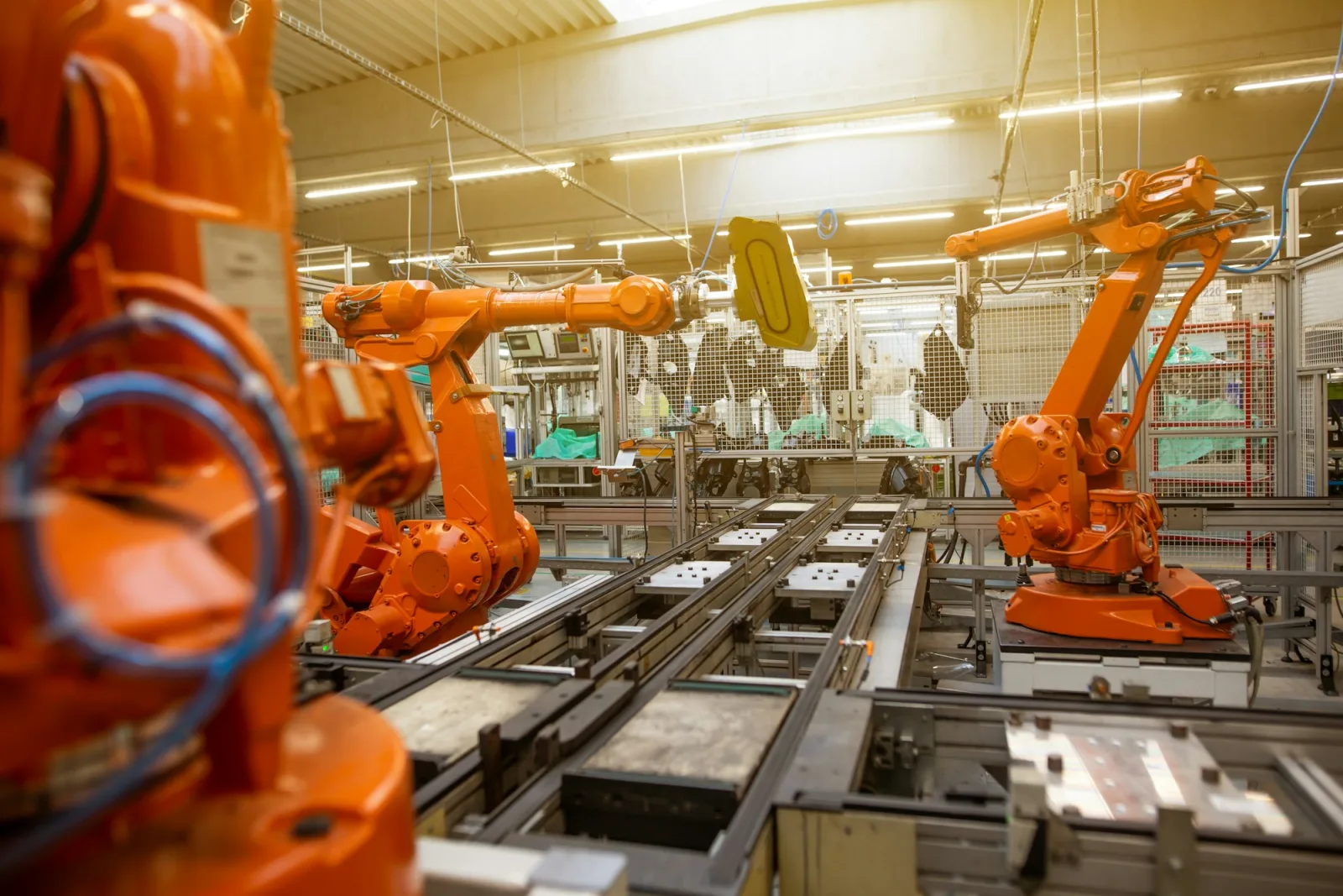 Automated production line illustrating a custom integration between ERP, WMS and webshop